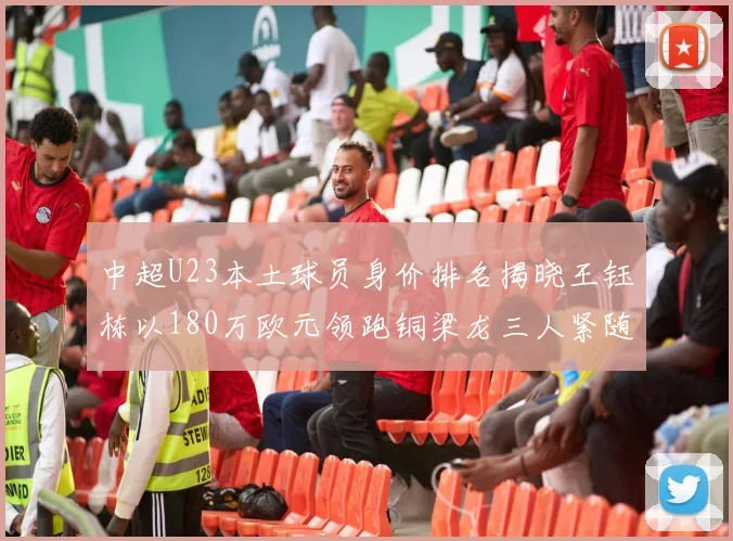 中超U23本土球员身价排名揭晓王钰栋以180万欧元领跑铜梁龙三人紧随其后